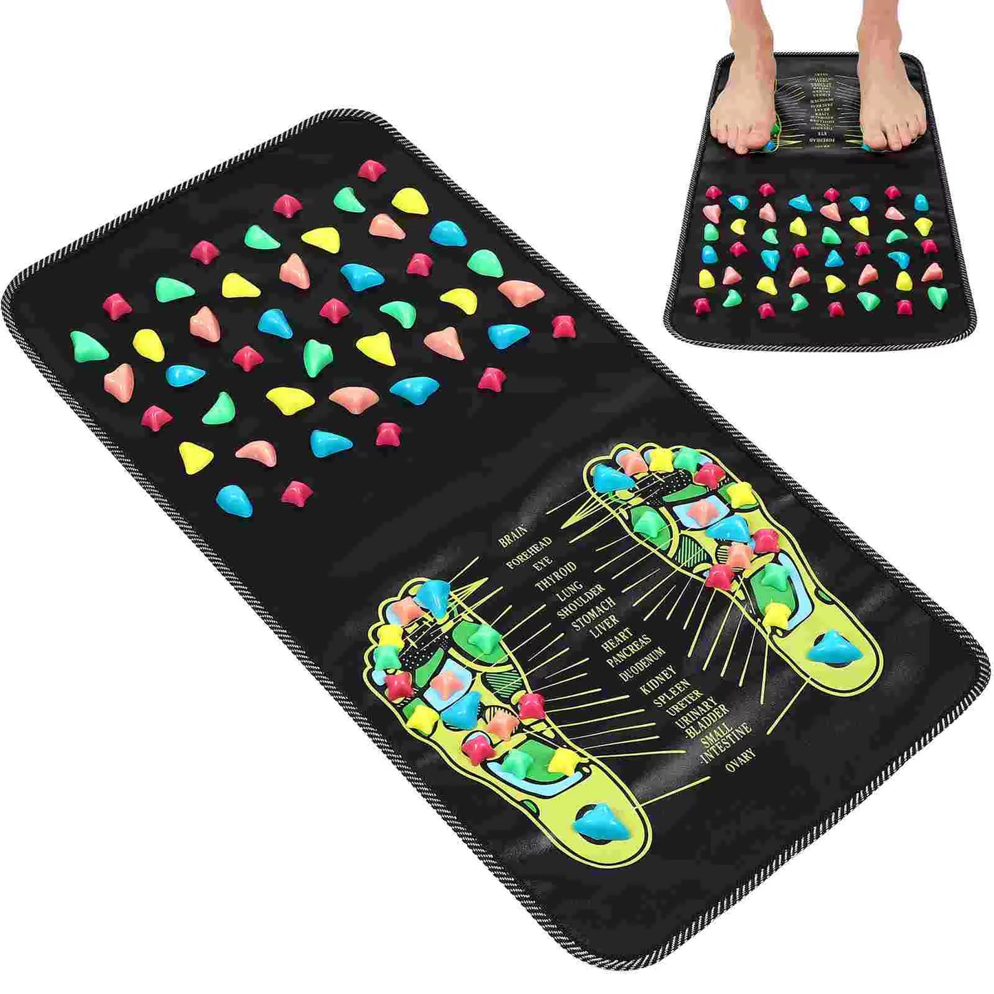 Foot Massage Cushion Feet Massager Machine Acupressure Mat Spa Bath Device Reflexology Sole Home Use Stone Tool Footbath