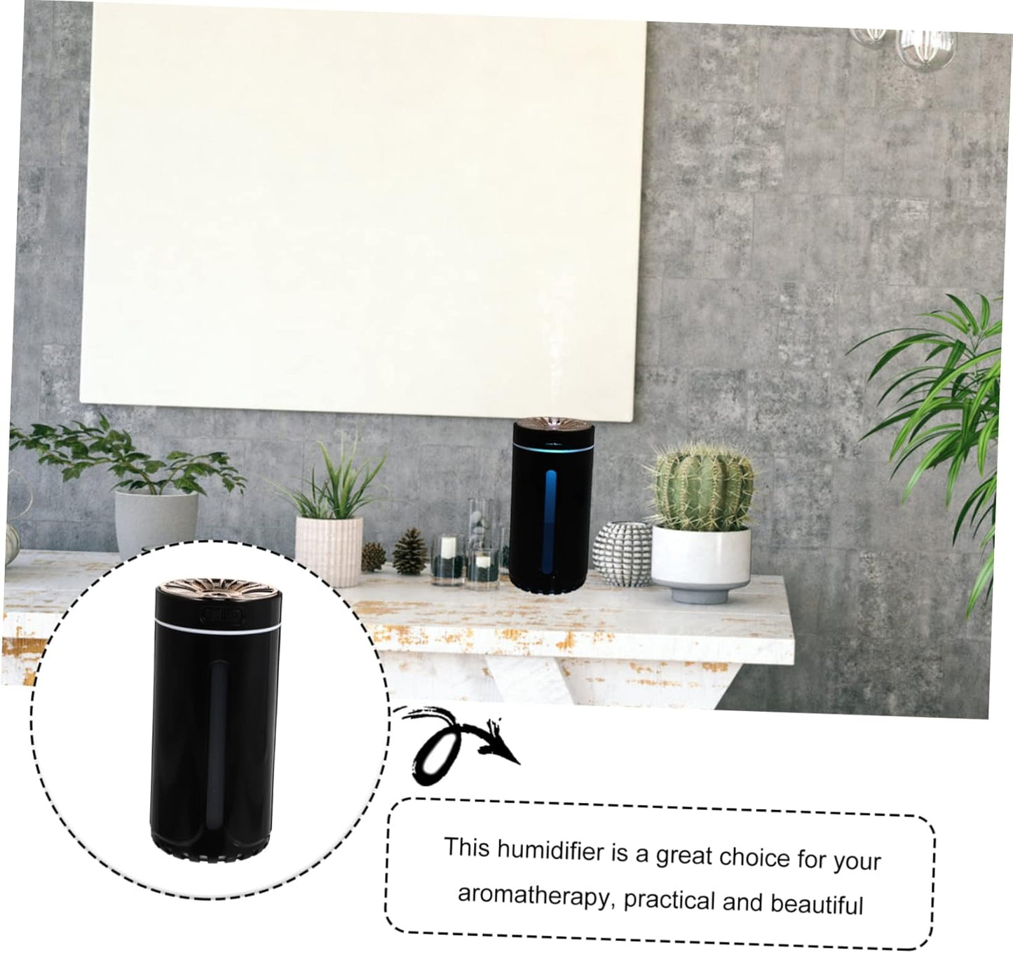 1Pc Aromatherapy Humidifier Diffusers for Essential Oils Pencil Humidifier Essential Oil Car Diffuser Colorful Night Light Small Office Plastic