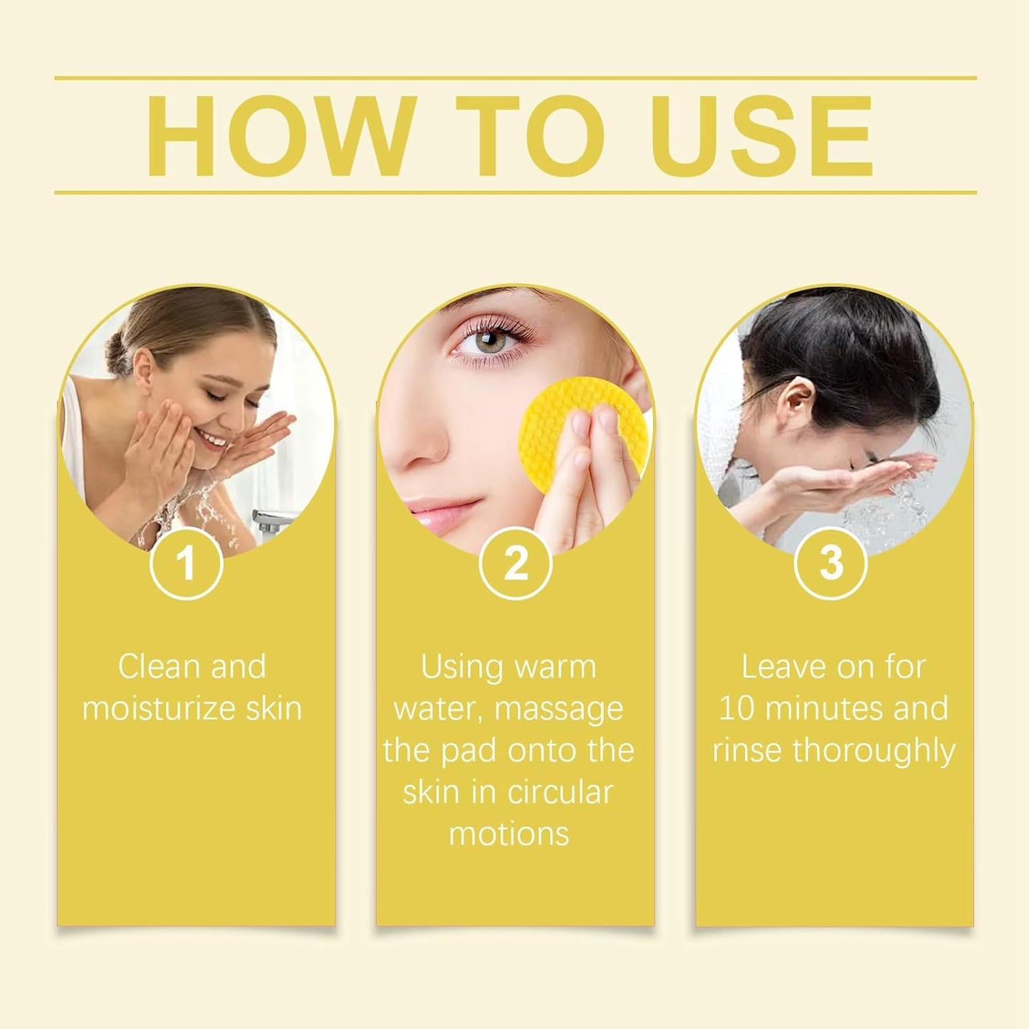 Turmeric Kojic Acid Cleansing Pads,Face Cleansing Pads,10Pcs Turmeric Exfoliating Foaming Pads,Exfoliating Face Pads,Resurfacing Pads for Face & Body,Facial Sponges for Cleansing,Acne Face Wipes