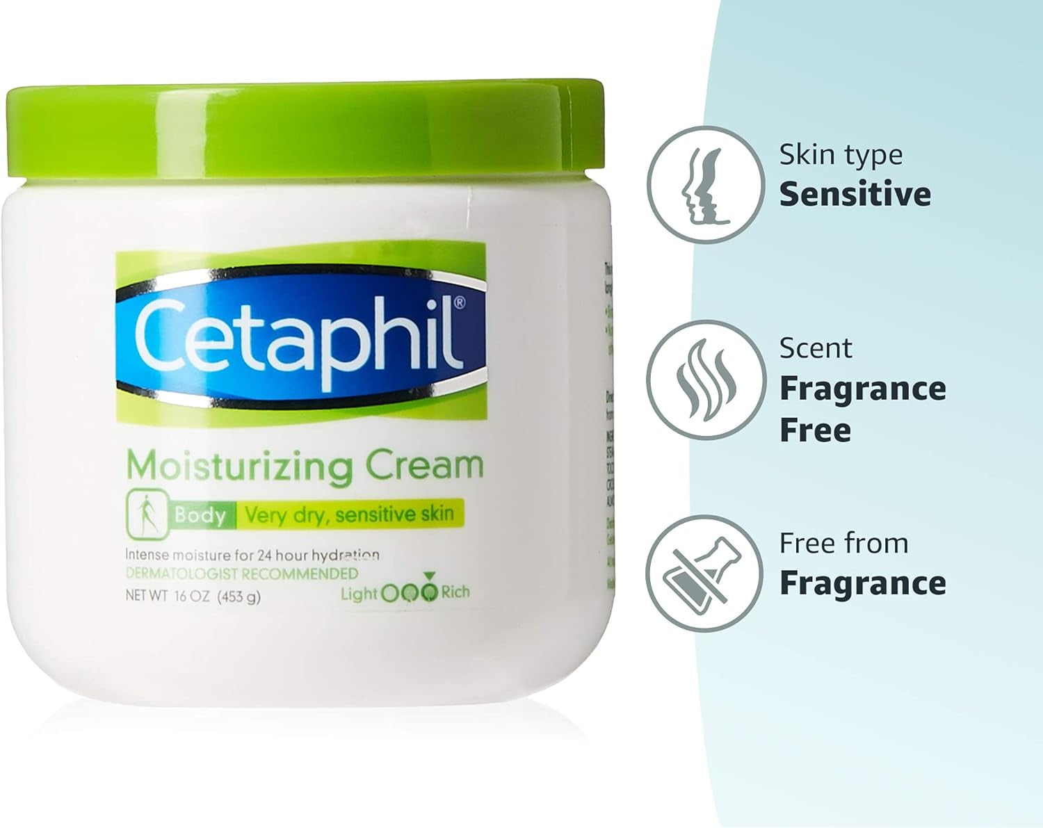 Body Dry Sensitive Skin Moisturizing Cream, 16 Oz.