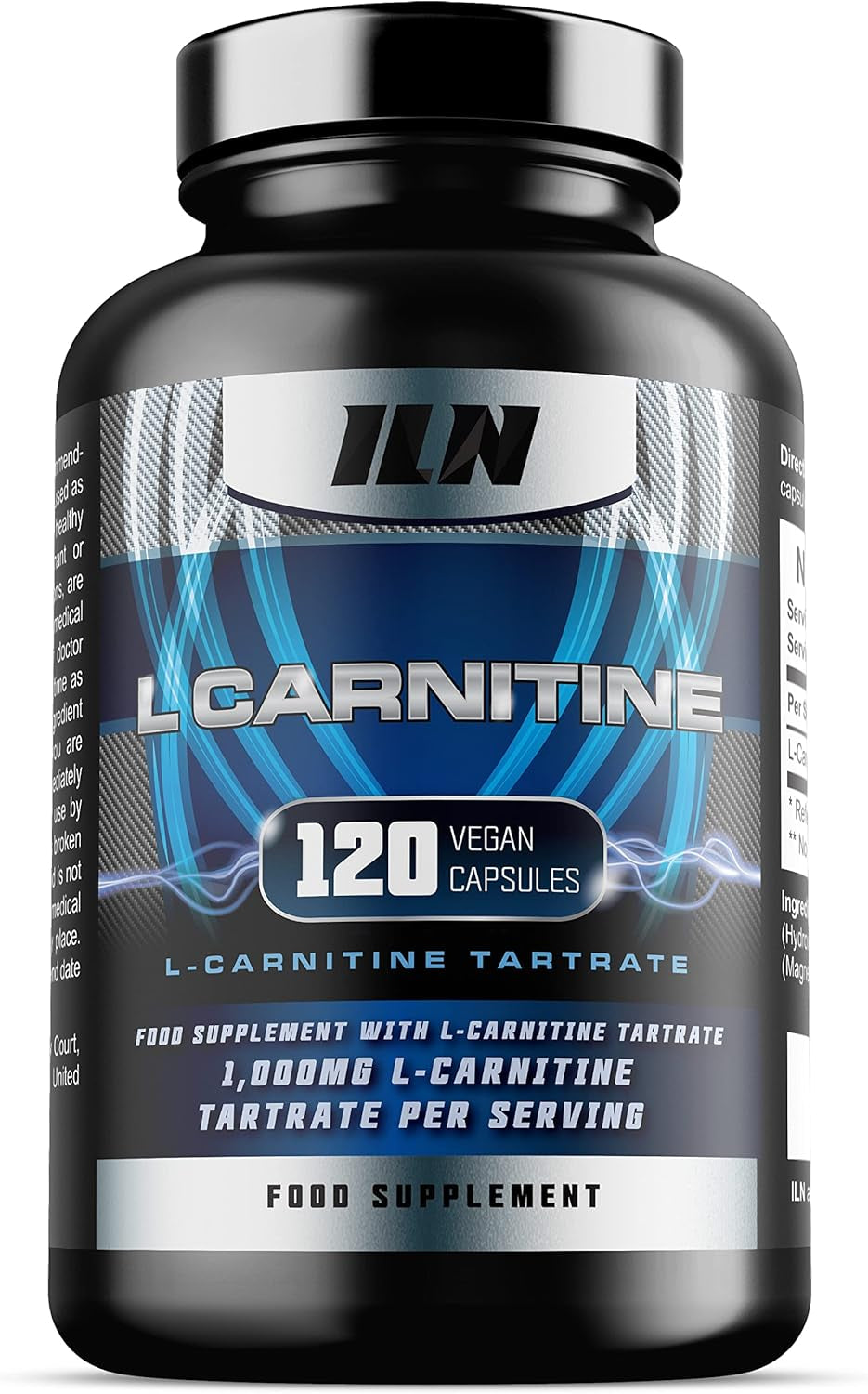L Carnitine - 1000Mg L-Carnitine Tartrate Supplement for Men and Women - Vegetarian & Vegan Carnitine Capsules - 2 Month Supply of L Carnitine 1000Mg (120 Capsules)