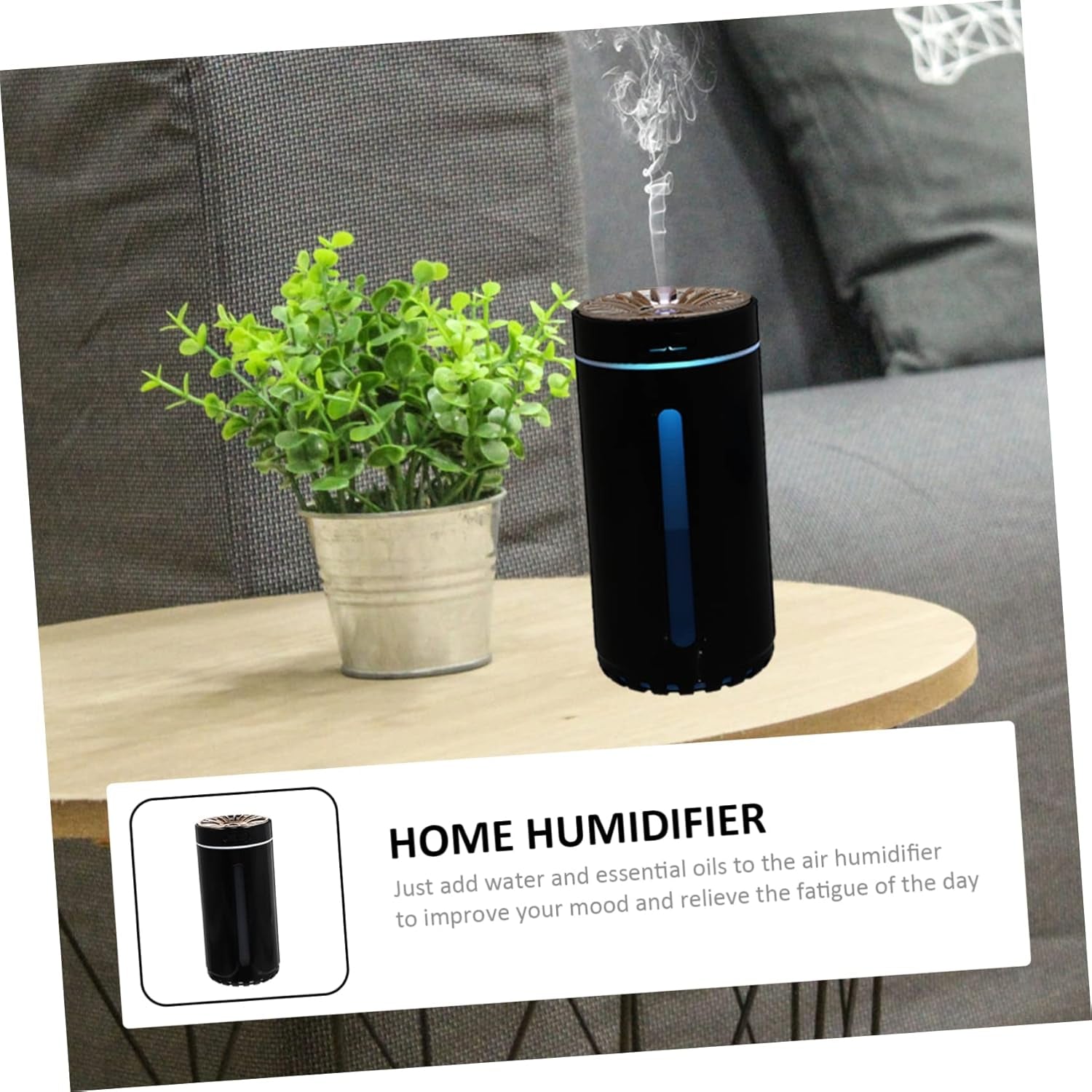 1Pc Aromatherapy Humidifier Diffusers for Essential Oils Pencil Humidifier Essential Oil Car Diffuser Colorful Night Light Small Office Plastic
