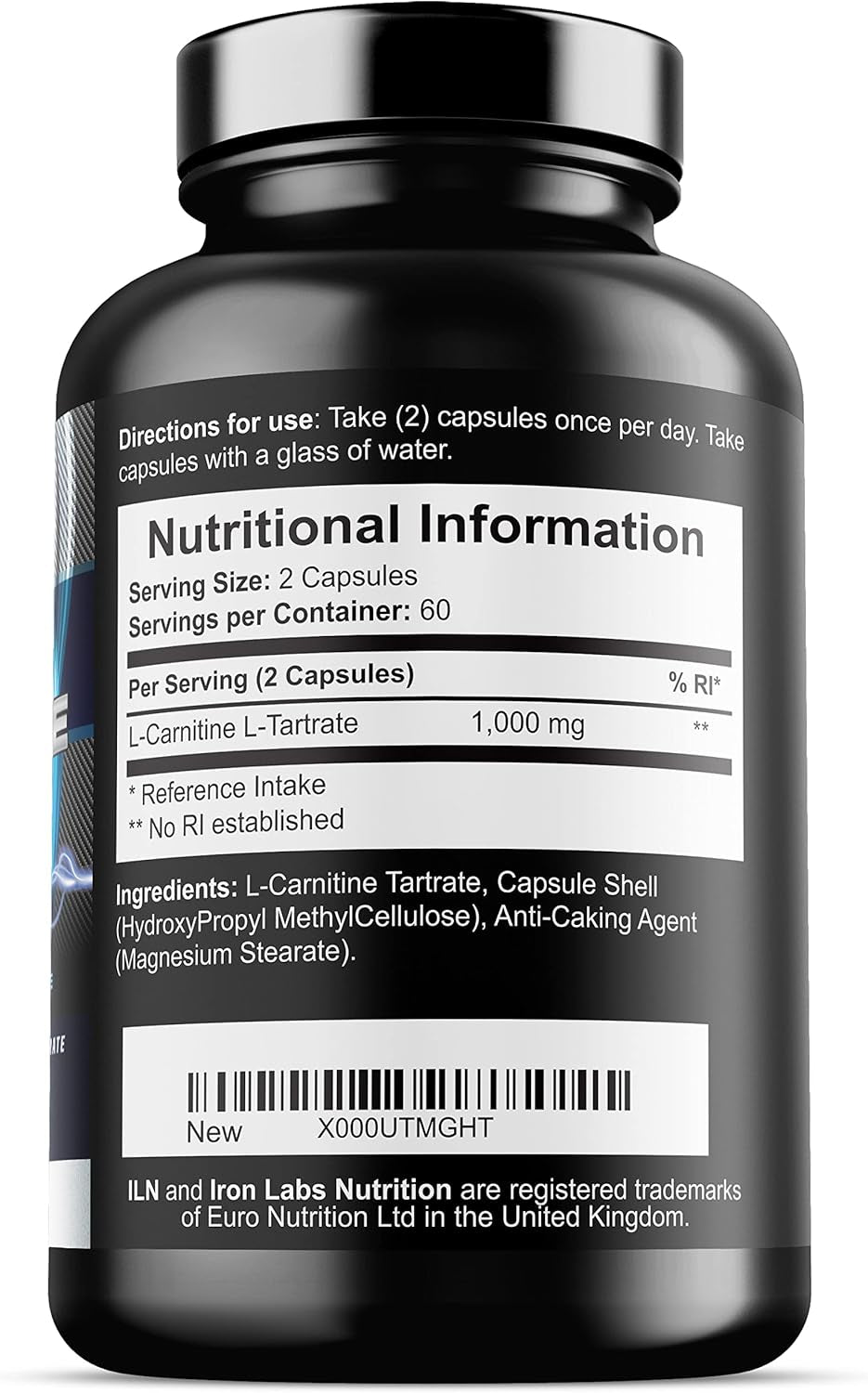 L Carnitine - 1000Mg L-Carnitine Tartrate Supplement for Men and Women - Vegetarian & Vegan Carnitine Capsules - 2 Month Supply of L Carnitine 1000Mg (120 Capsules)