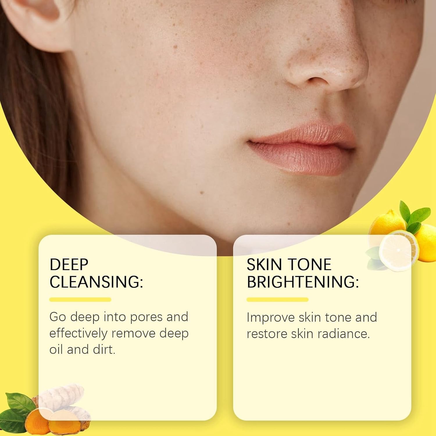 Turmeric Kojic Acid Cleansing Pads,Face Cleansing Pads,10Pcs Turmeric Exfoliating Foaming Pads,Exfoliating Face Pads,Resurfacing Pads for Face & Body,Facial Sponges for Cleansing,Acne Face Wipes