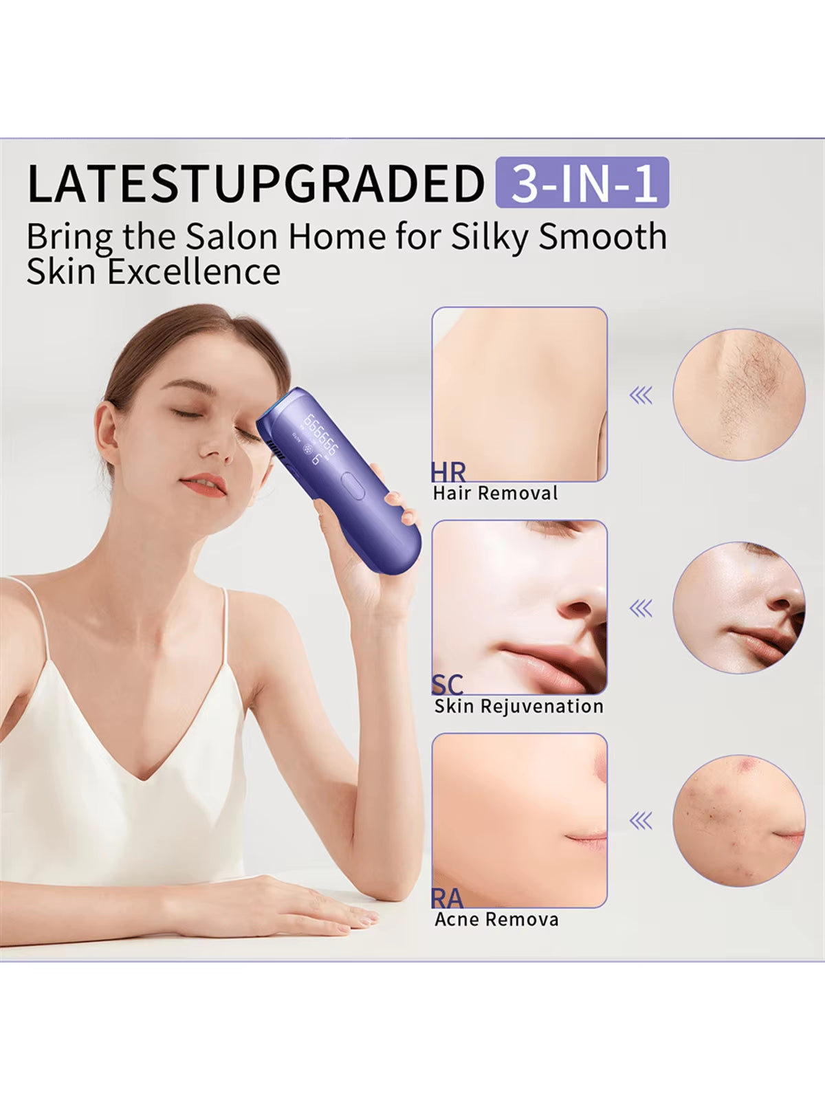 Linkify Portable IPL Laser Hair Removal Mobile Phone with Ice Cold, Laser Hair Removal Device